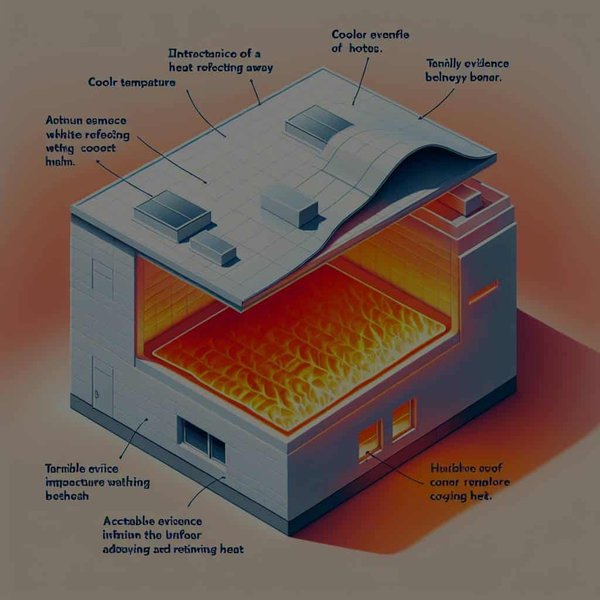Quels sont les avantages d'une toiture blanche réfléchissante dans les climats chauds ?