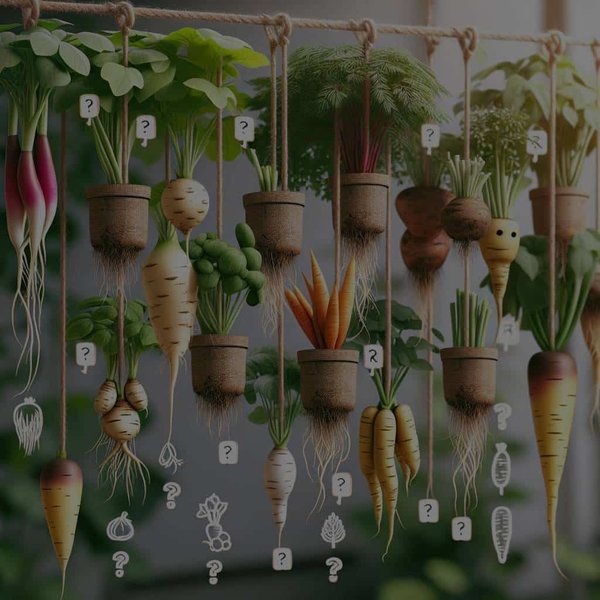 Quels légumes racines peuvent être cultivés en conteneurs suspendus ?