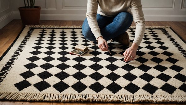 Découvrez le raffinement avec un tapis damier